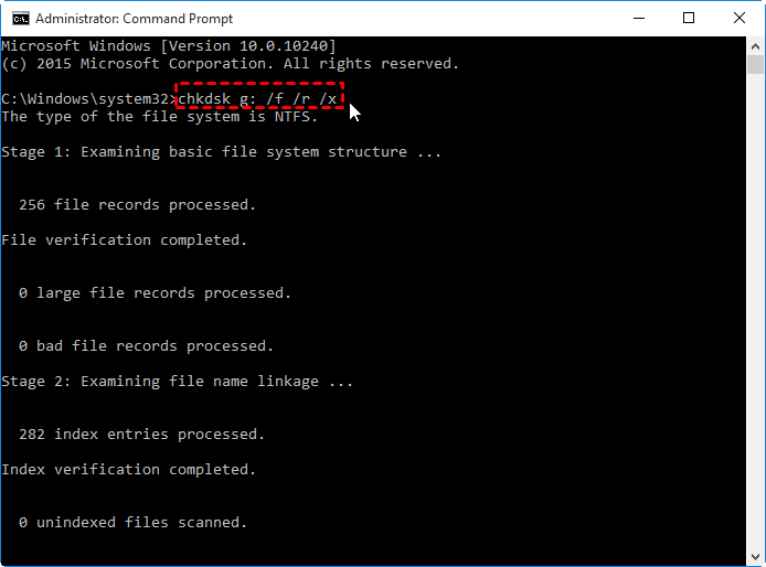 recover pdf after disk error chkdsk command prompt result bad sectors