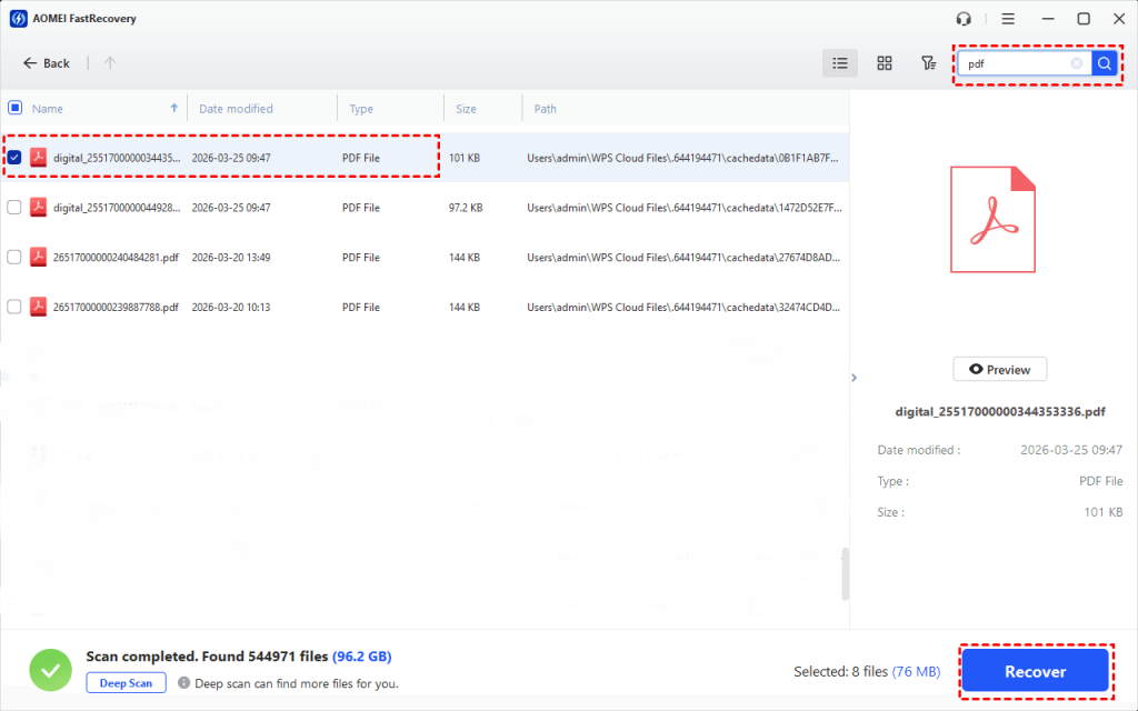 recover pdf after ransomware external hard drive connected to laptop displaying folder with PDF files