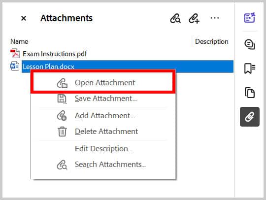 recover pdf attachment Adobe Acrobat Reader window with 'Open' dialog highlighting a PDF file