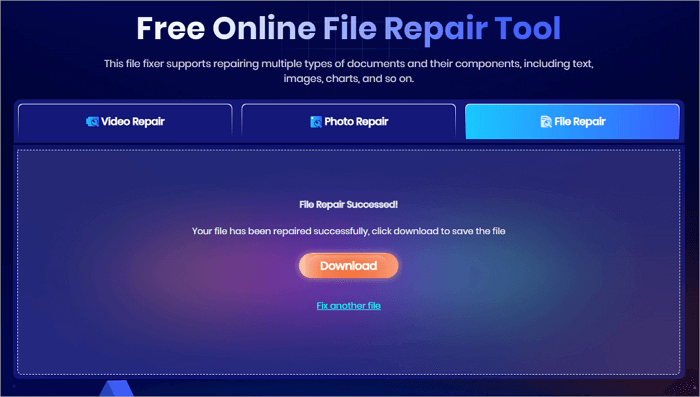recover pdf document Online PDF repair tool webpage upload button