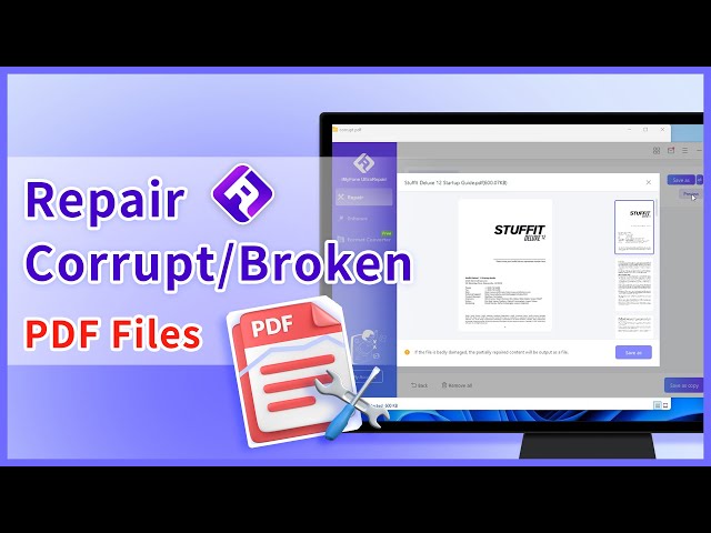 repair certificate pdf PDF error message certificate file cannot be opened