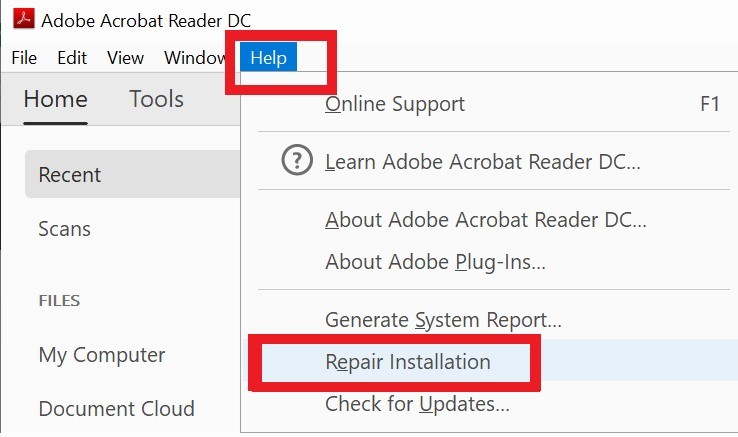 repair corrupted pdf PDF file opening error message in browser