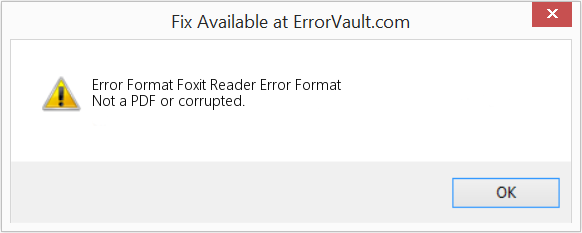 repair damaged pdf PDF file open in Foxit Reader showing error message