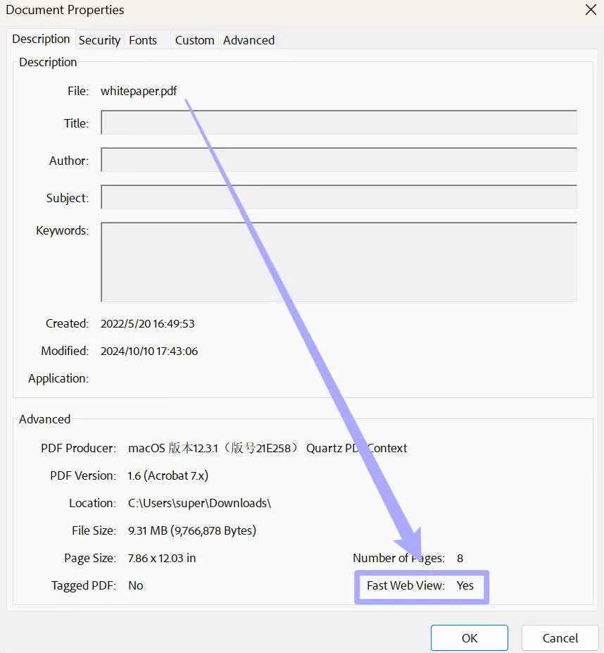 repair fast web view pdf Terminal window showing qpdf linearize command execution