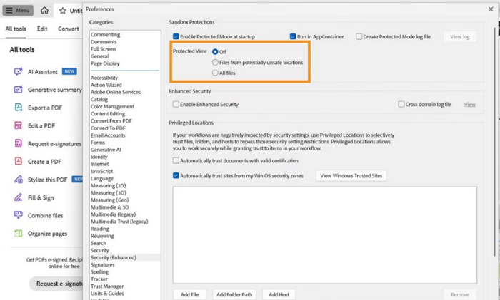 repair pdf after crash Adobe Acrobat dialog showing optimized PDF options with repair checkbox