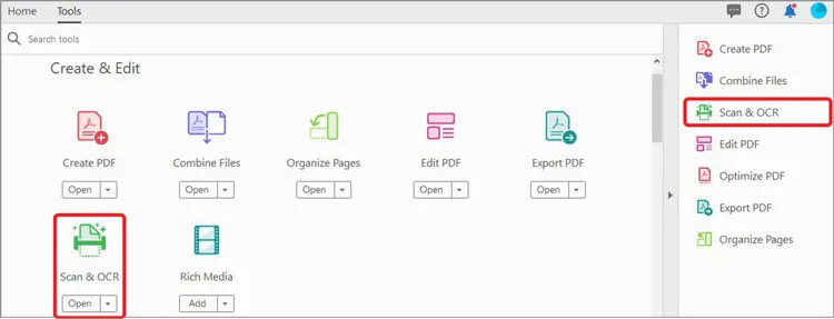 repair pdf created by scanner Adobe Acrobat OCR suspects review panel showing highlighted uncertain words
