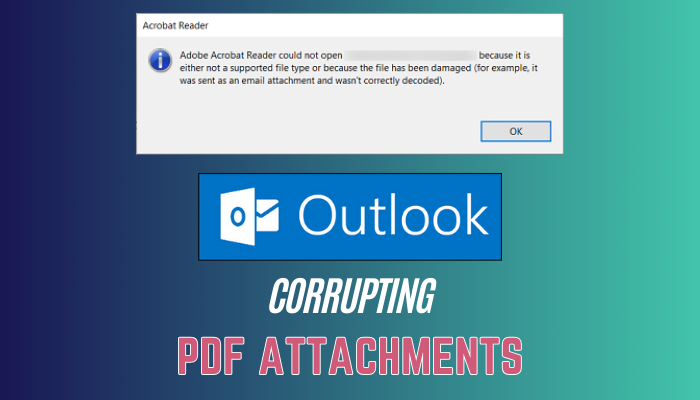 repair pdf email attachment corrupted PDF email attachment error message