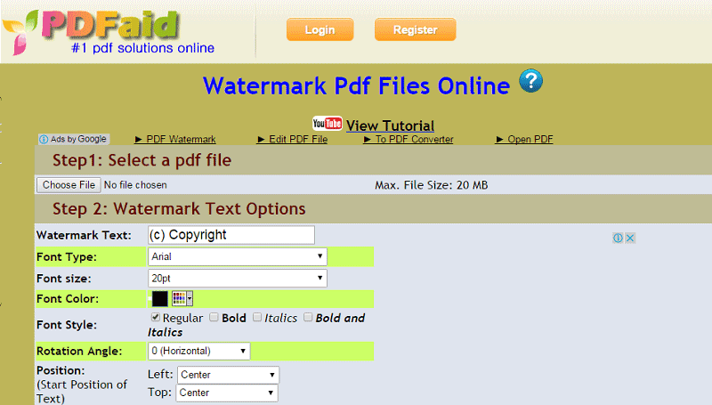 repair pdf free no watermark PDF repair tool watermark on output example
