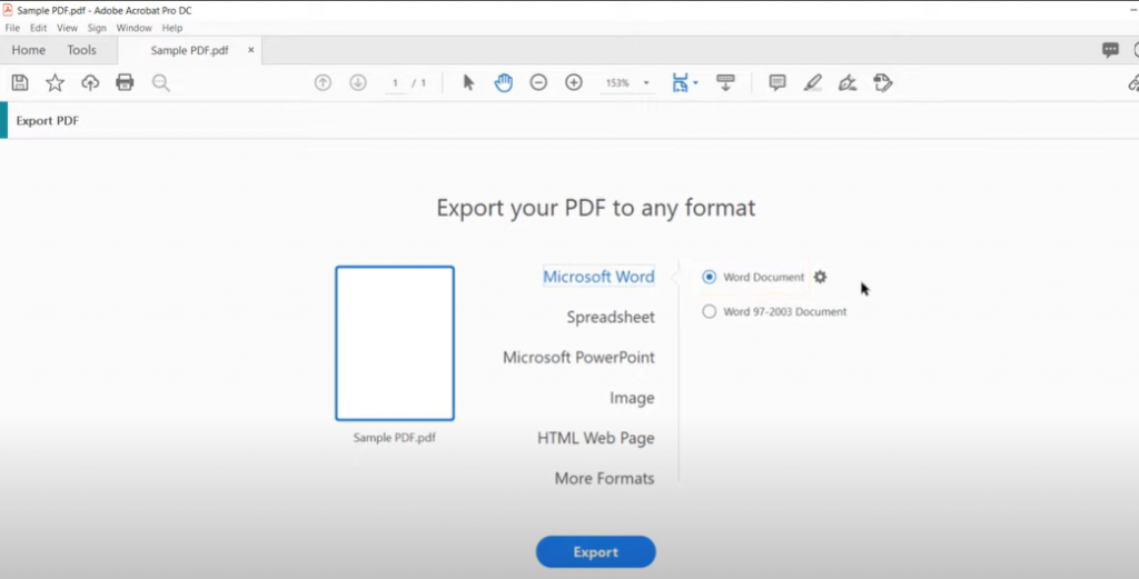 repair pdf from onedrive Adobe Acrobat Repair PDF option menu