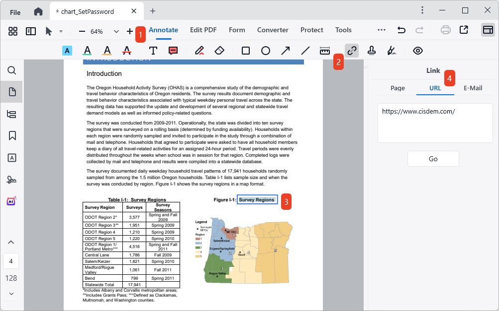 repair pdf links Person clicking a link in a PDF document on a laptop screen
