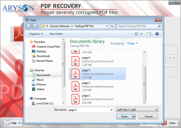 repair pdf on windows PDF repair software scanning corrupted file on Windows