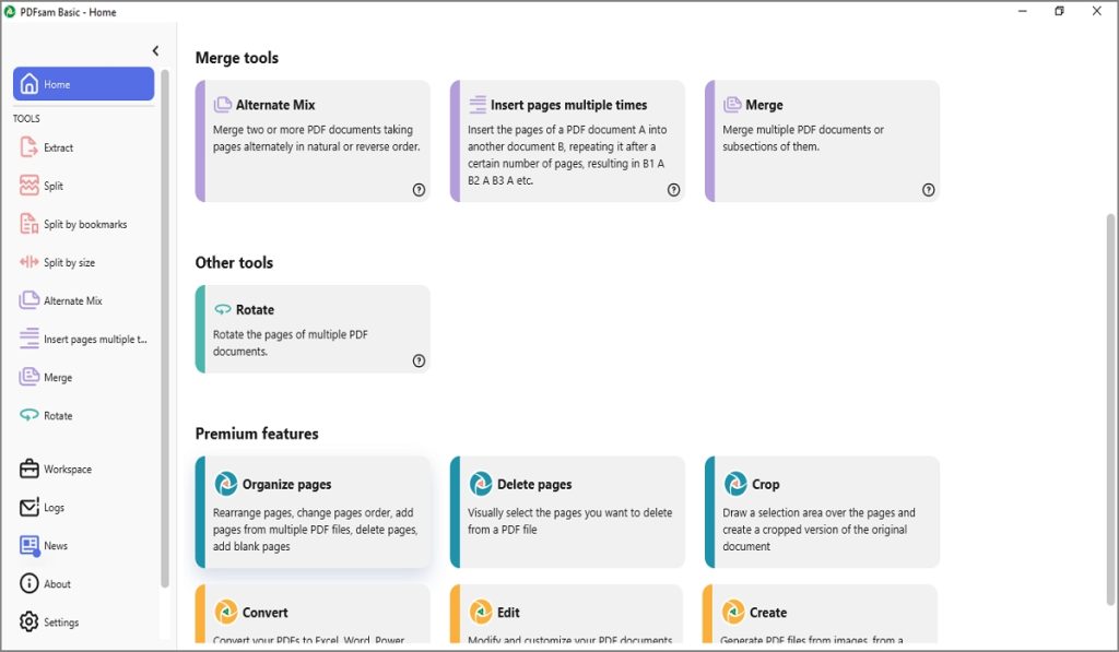 repair pdf page order PDFsam basic reorder pages interface