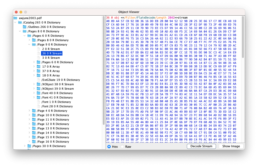 repair pdf stream qpdf check command output in terminal showing stream errors