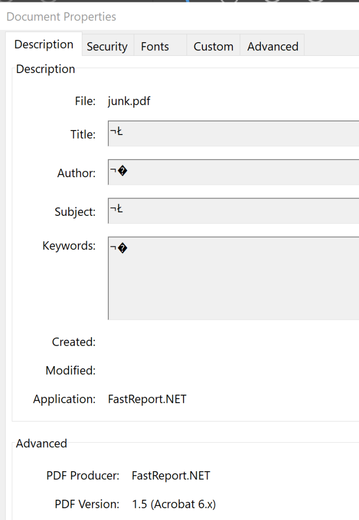 repair pdf with poppler pdfinfo command output showing PDF metadata like pages and title