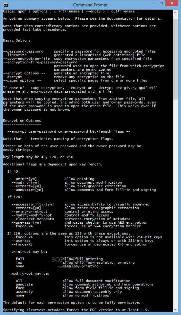 repair pdf with qpdf qpdf linearize command terminal screenshot