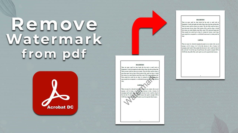 repair pdf without watermark watermark removal tool in Adobe Acrobat