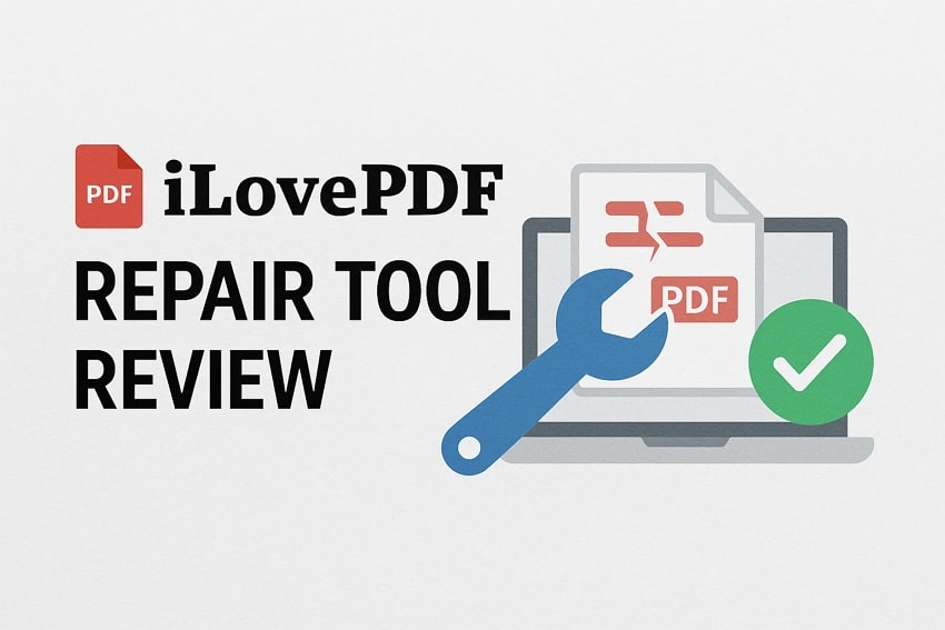 repair small pdf file iLovePDF repair corrupted PDF interface screenshot
