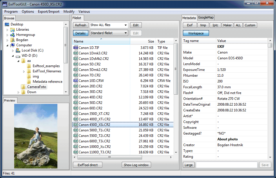 restore pdf metadata ExifTool download page on computer monitor with zip file highlighted