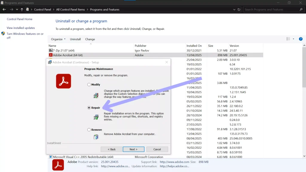 root object is missing pdf repair PDF error root object is missing message screenshot