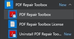 root object is missing pdf repair PDF repair software interface showing repair progress