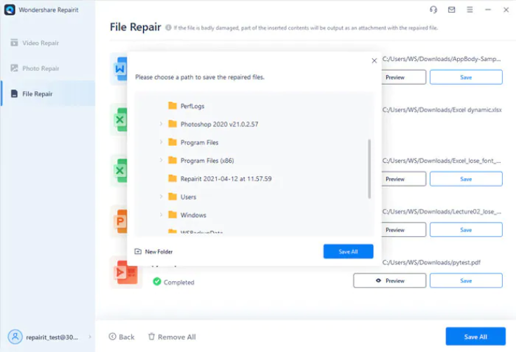 there was an error opening this document pdf repair PDF backup file in folder