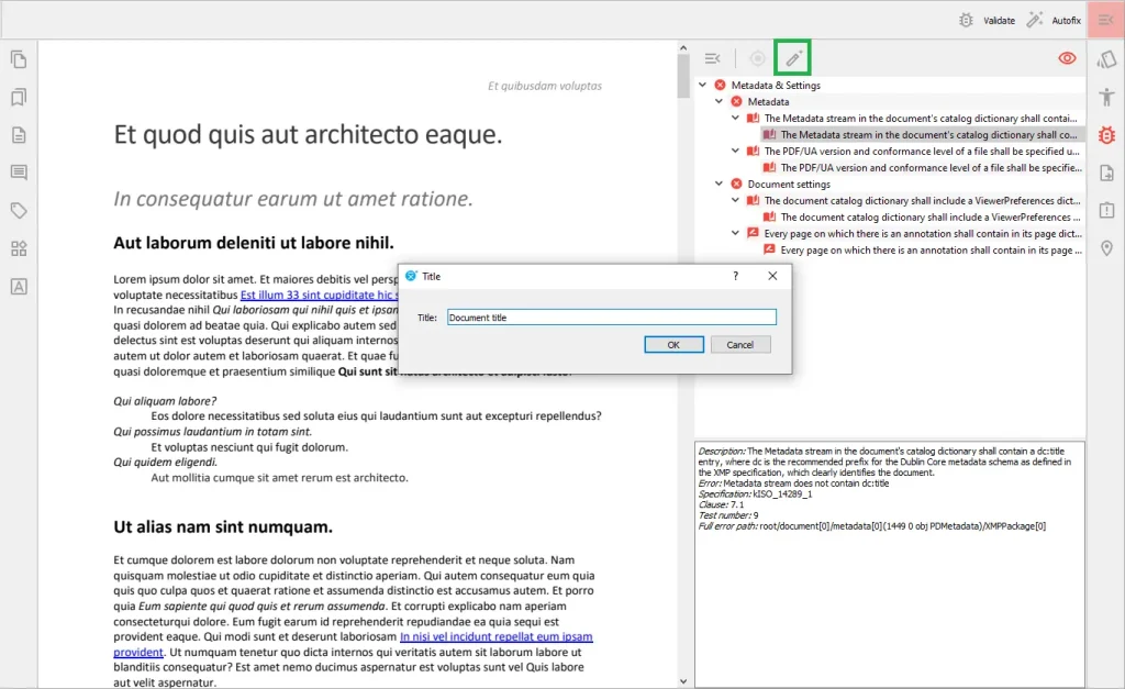 validate and repair pdf PDF file showing error message when opening