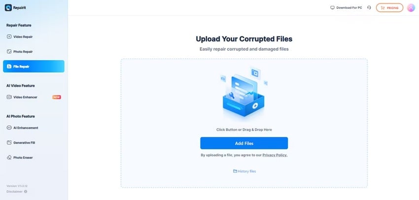 damaged pdf solution Upload damaged PDF to online repair tool