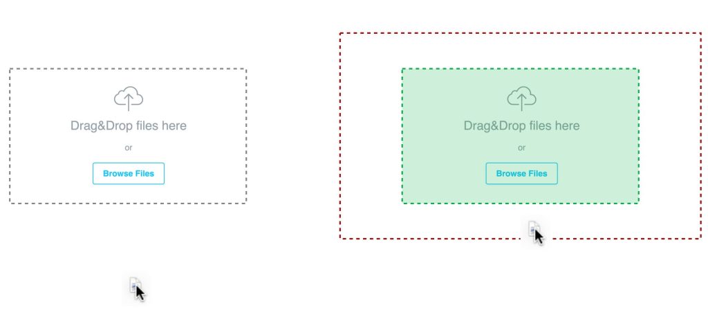Drag and drop PDF repair tool interface with drop zone highlighted