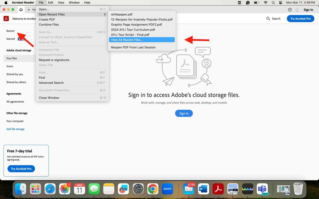 fix pdf file Adobe Acrobat Pro menu showing Save As option highlighted