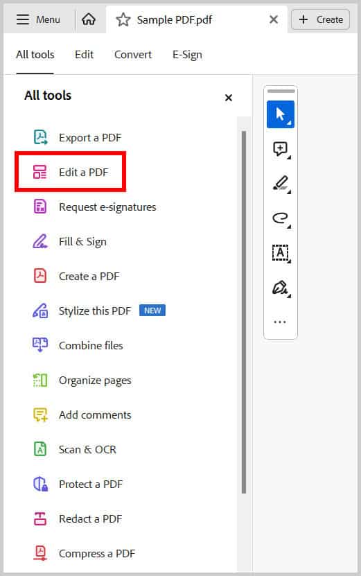 fix pdf links Adobe Acrobat Pro edit PDF link tool panel