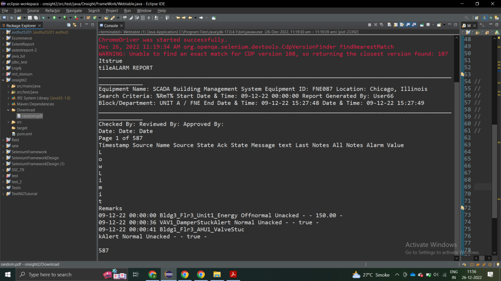 java pdf repair Java code in IDE showing PDFBox parse exception screenshot