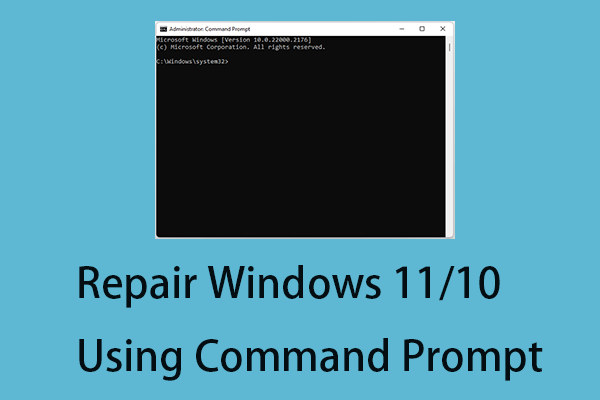 pdf error 110 repair Windows Command Prompt window with pdf repair command typed