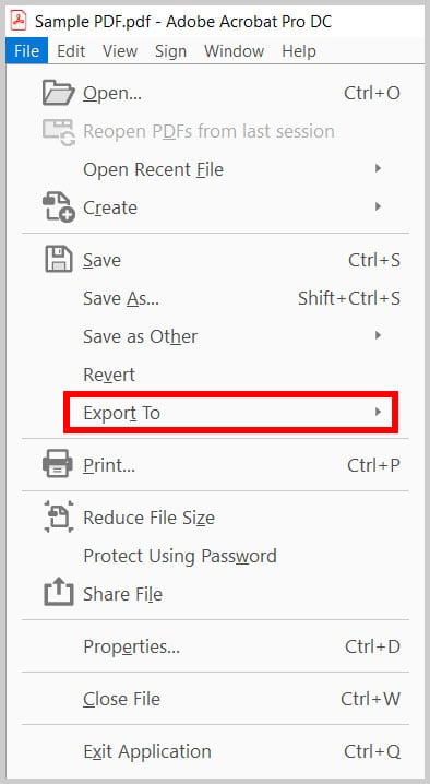 pdf file is blank Adobe Acrobat Export PDF to Word tool showing content recovery