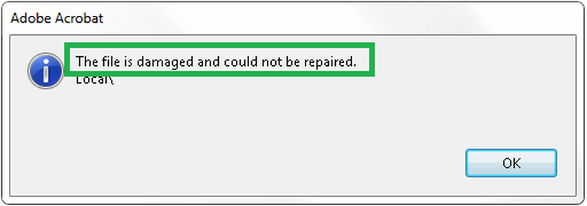 pdf file is damaged person trying to open PDF file on computer showing error message damaged file