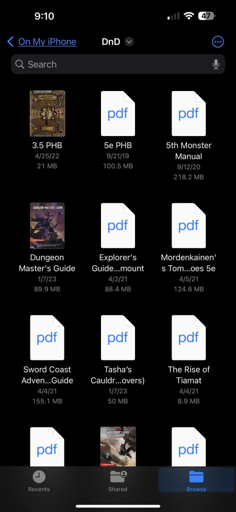 pdf not opening on iphone iPhone Files app displaying a PDF file thumbnail