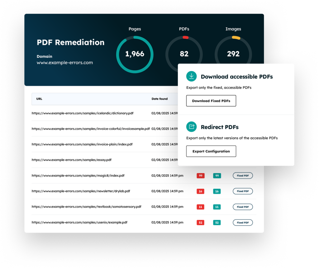 pdf repair for contracts PDF integrity checker dashboard showing repair status