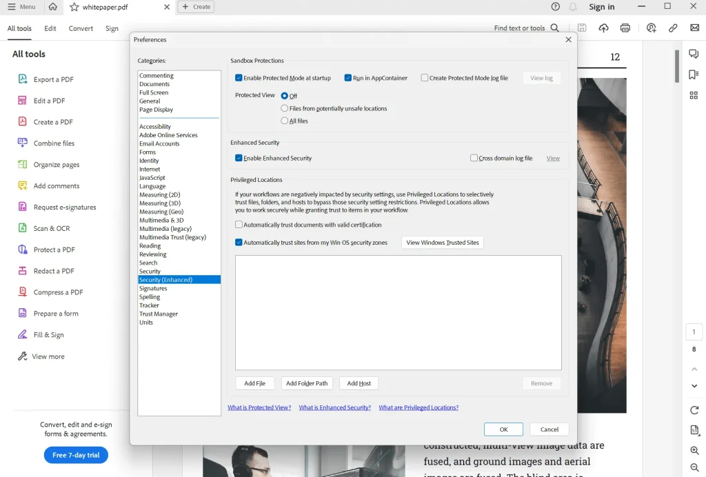 pdf wont open fix Adobe Acrobat Pro Optimized PDF dialog box
