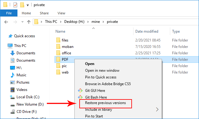 recover certificate pdf restoring previous version of a PDF file from Windows File Explorer