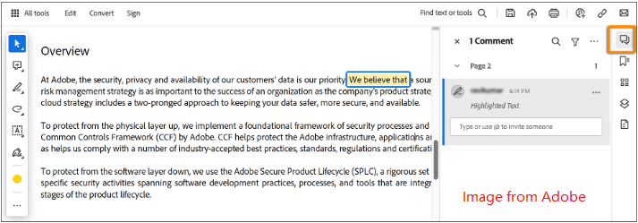 recover pdf annotations Adobe Acrobat comment pane showing hidden annotations list