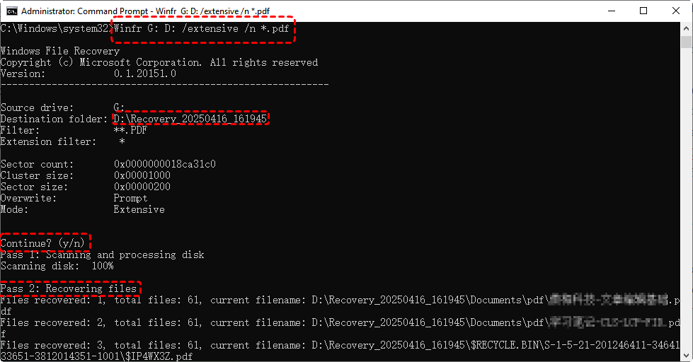 recover pdf without acrobat Ghostscript command line PDF repair example Windows terminal