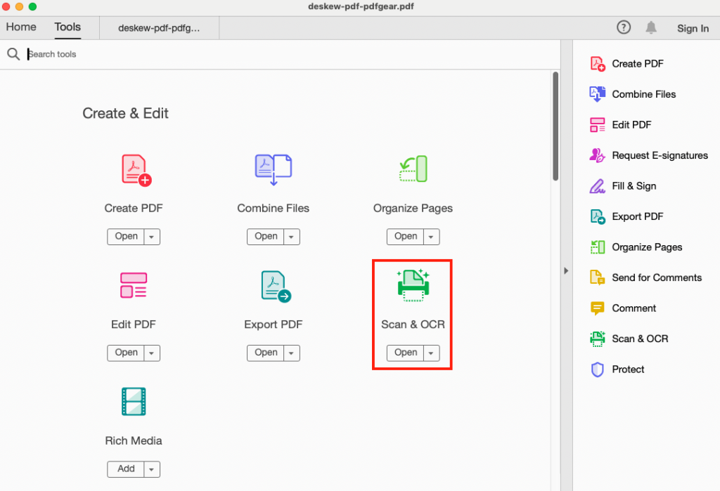 recover scanned pdf scanned PDF file opened in Adobe Acrobat Reader on computer screen