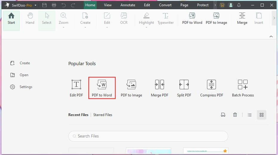 repair garbled pdf convert PDF to Word online tool screenshot