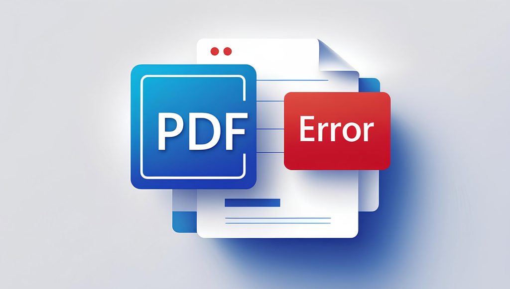 repair pdf after cloud sync Adobe Acrobat error message vs Chrome PDF viewer showing same file