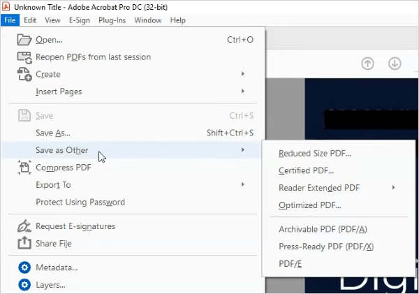 repair pdf after compression Adobe Acrobat Pro 'Save As' Optimized PDF dialog box