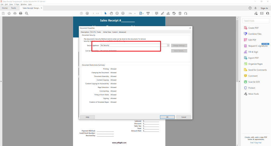 repair pdf after system crash Adobe Acrobat Create PDF from File menu