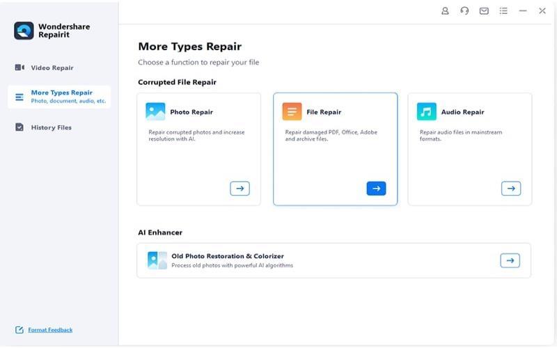 repair pdf attachment PDF repair software interface showing repaired file before after