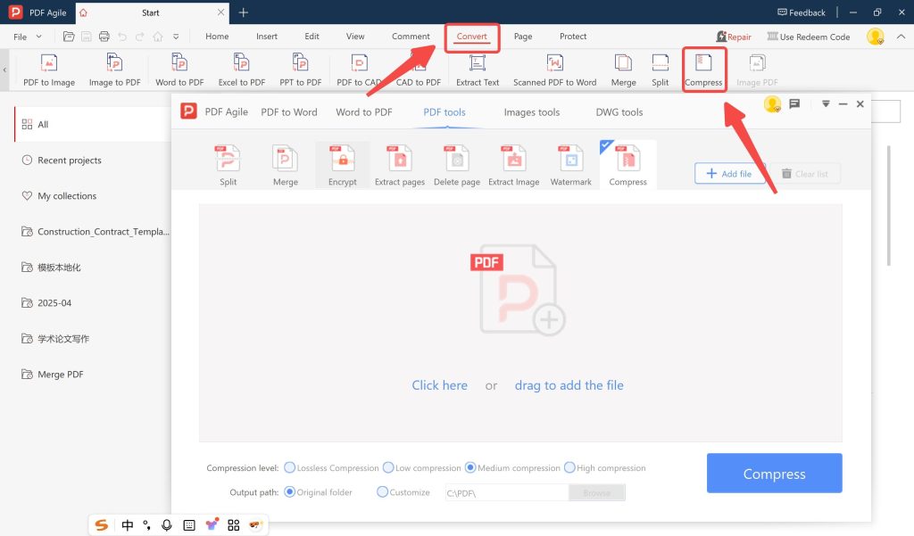 repair pdf exported from powerpoint Adobe Acrobat Optimized PDF dialog with font embedding and image compression options
