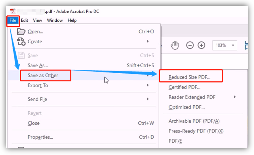 repair pdf exported from powerpoint Adobe Acrobat Reduced Size PDF dialog showing compatibility options