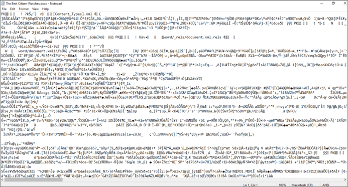 repair pdf from zip file opening a corrupted PDF file in Notepad++ showing raw text