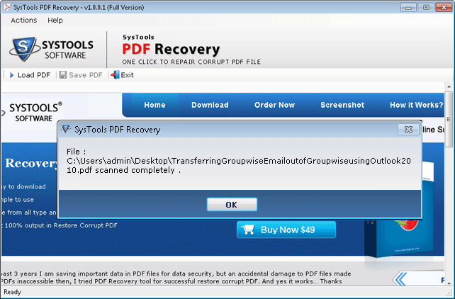 restore corrupted pdf QPDF terminal output showing linearization process on corrupted PDF